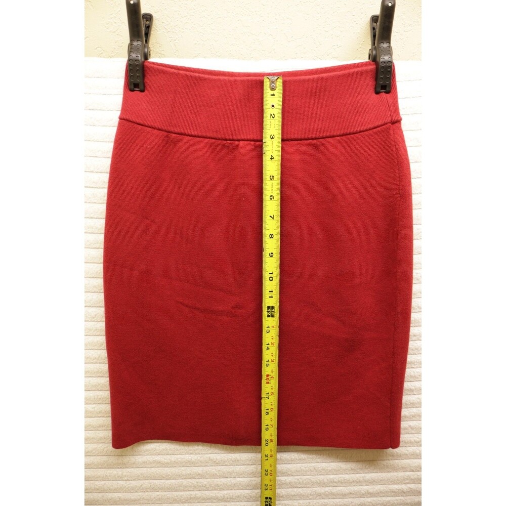 Express Red Pencil Skirt Size Large Loungewear Going out Casual Y2K Beautiful - Picture 4 of 5